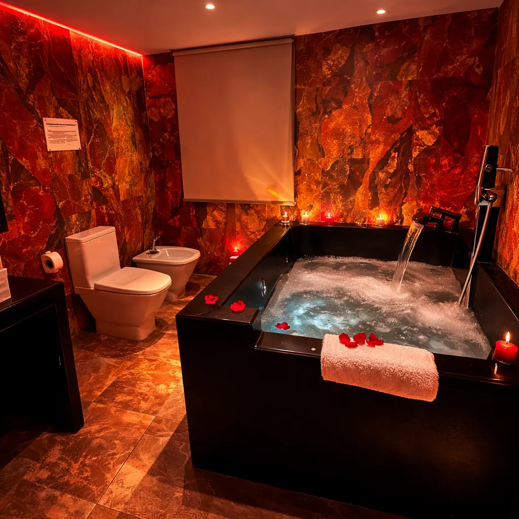 Jacuzzi con pétalos